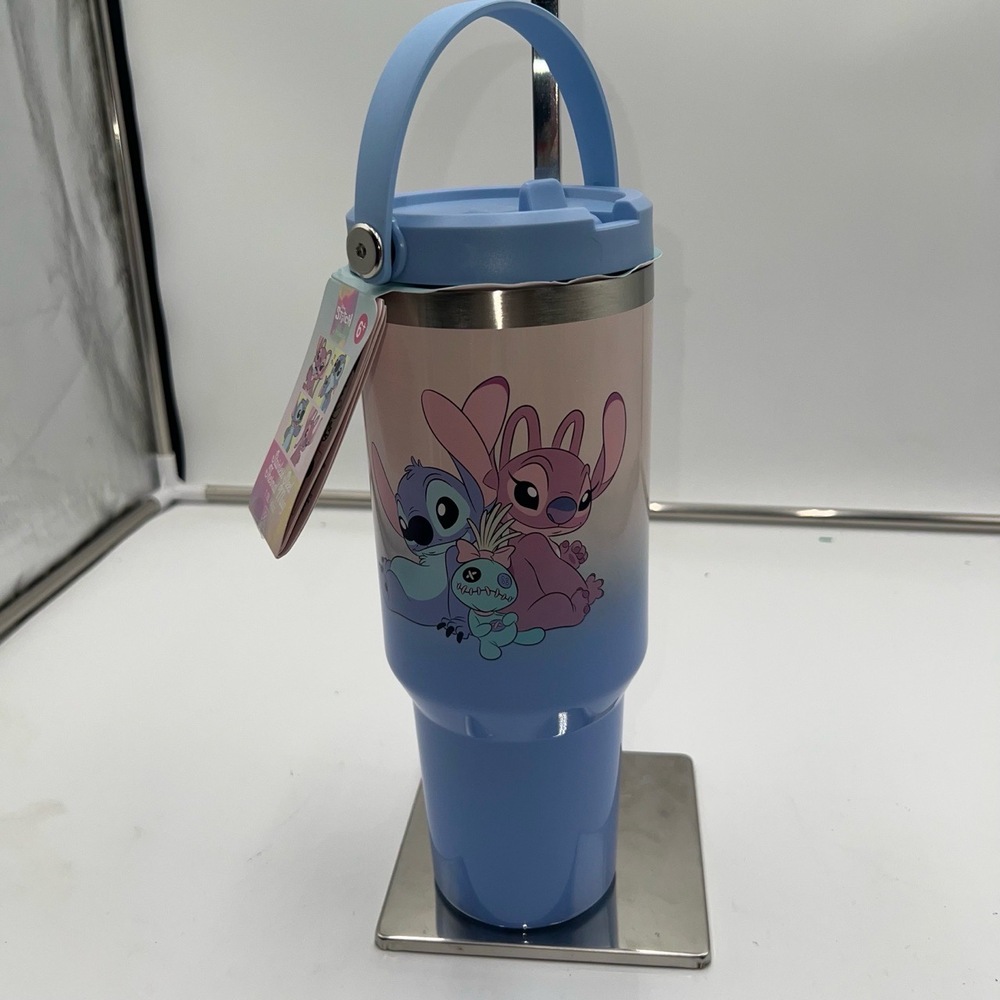 Disney Blue and Pink Stitch Tumbler